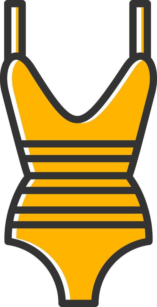 Leotard Line Filled Slip Icon vector