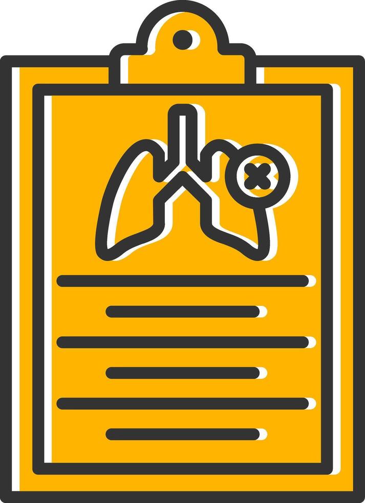 Tuberculosis Patient History Line Filled Slip Icon vector