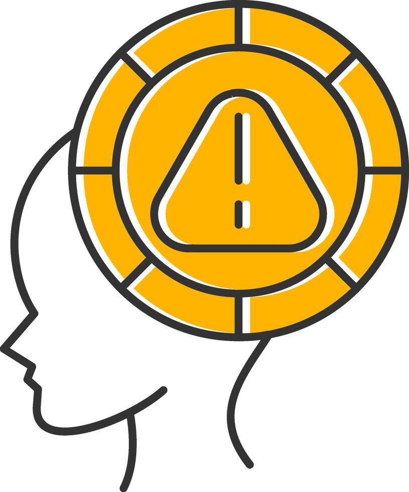 Parkinson Line Filled Slip Icon vector