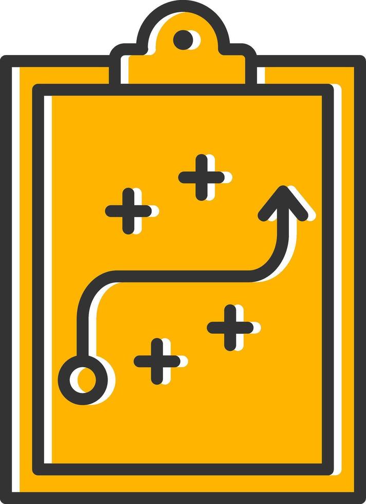 Strategy Line Filled Slip Icon vector