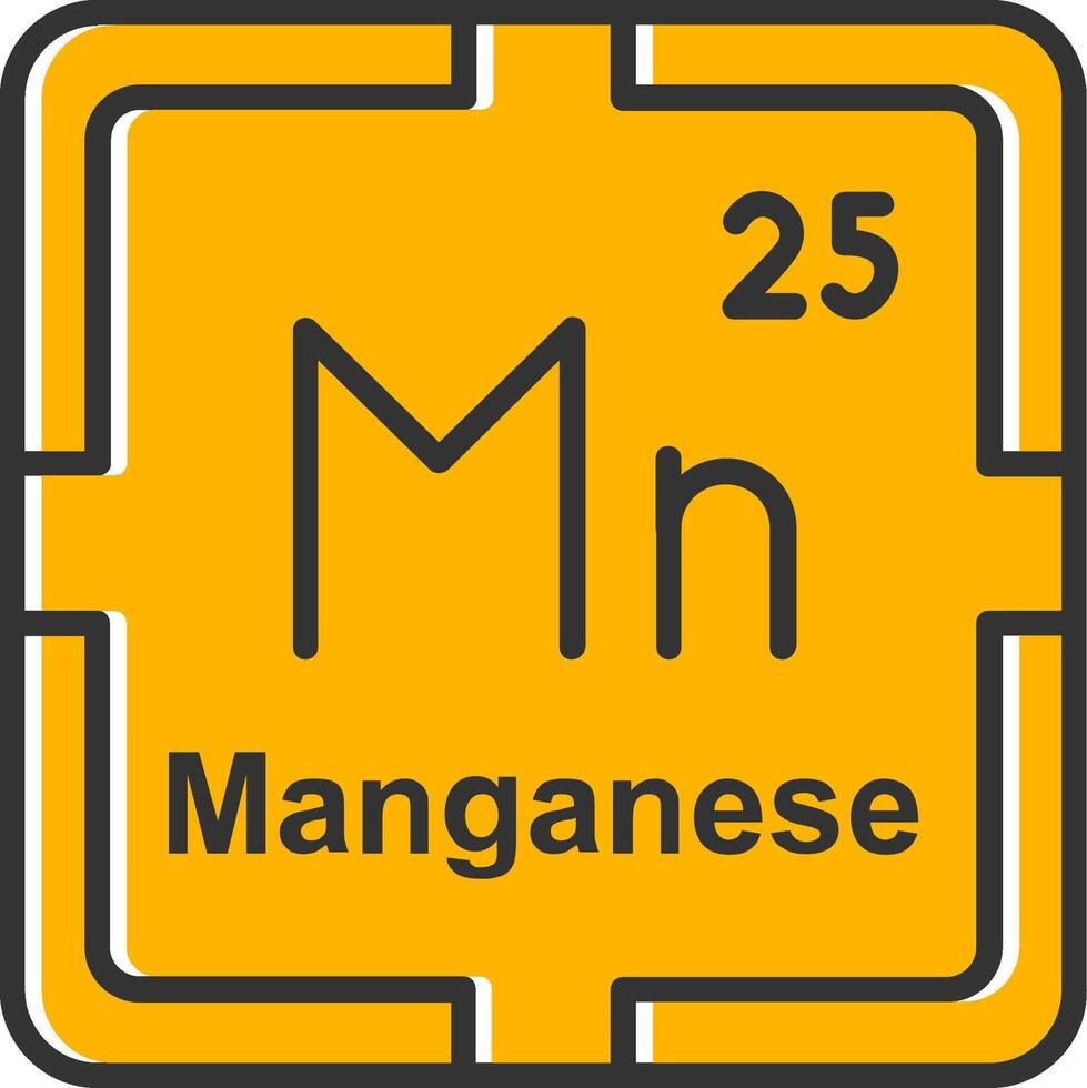 Manganese Line Filled Slip Icon vector