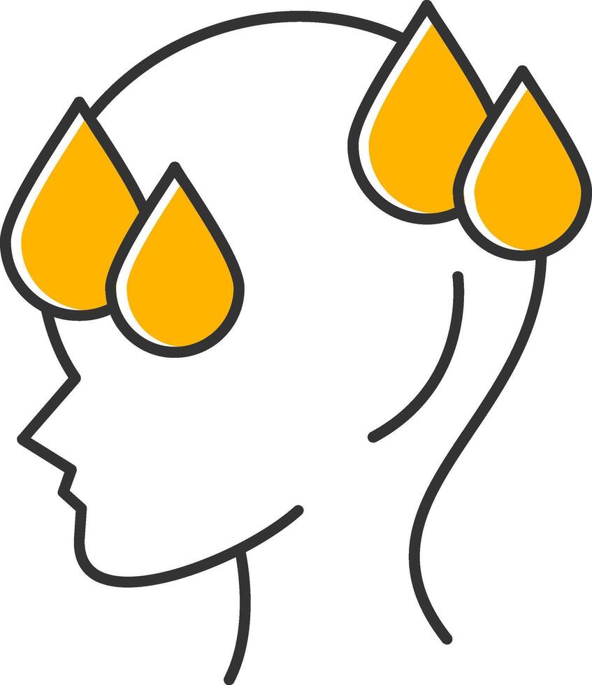 Sweating Line Filled Slip Icon vector