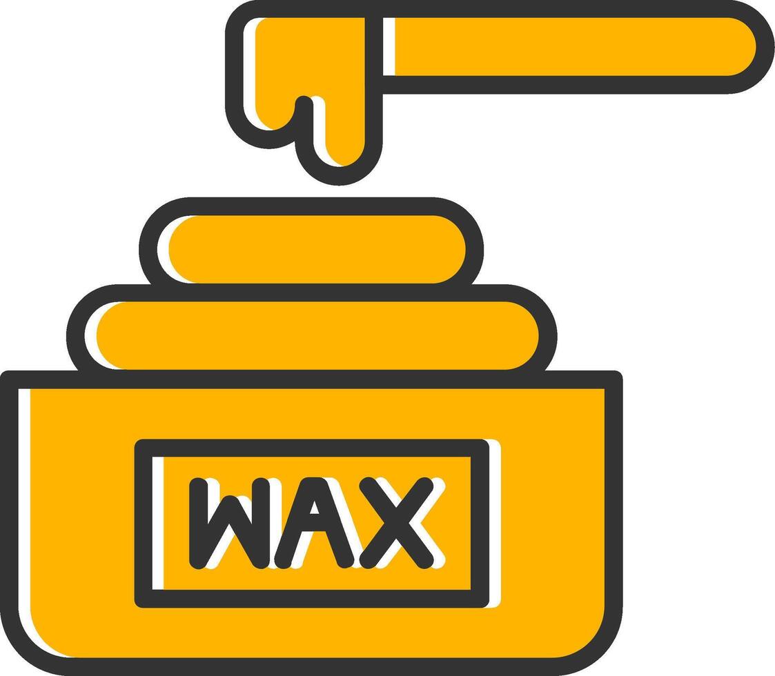 Wax Line Filled Slip Icon vector