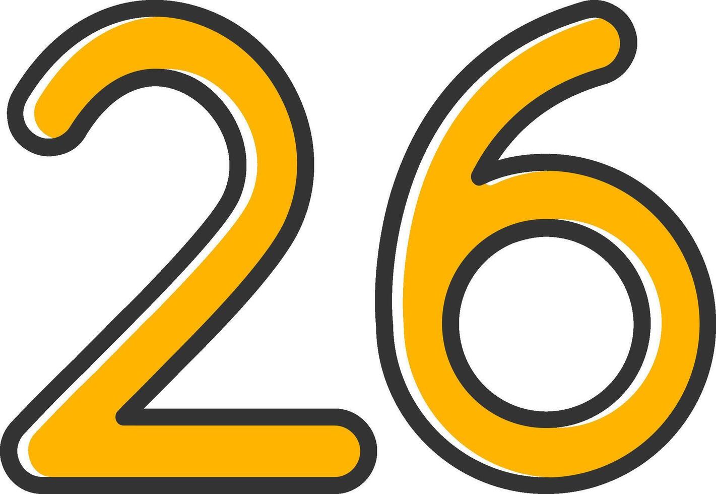 Twenty six Line Filled Slip Icon vector