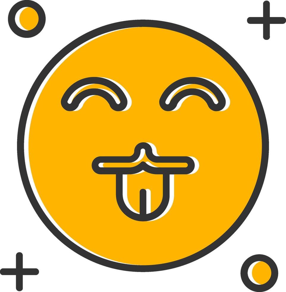 Cute Line Filled Slip Icon vector