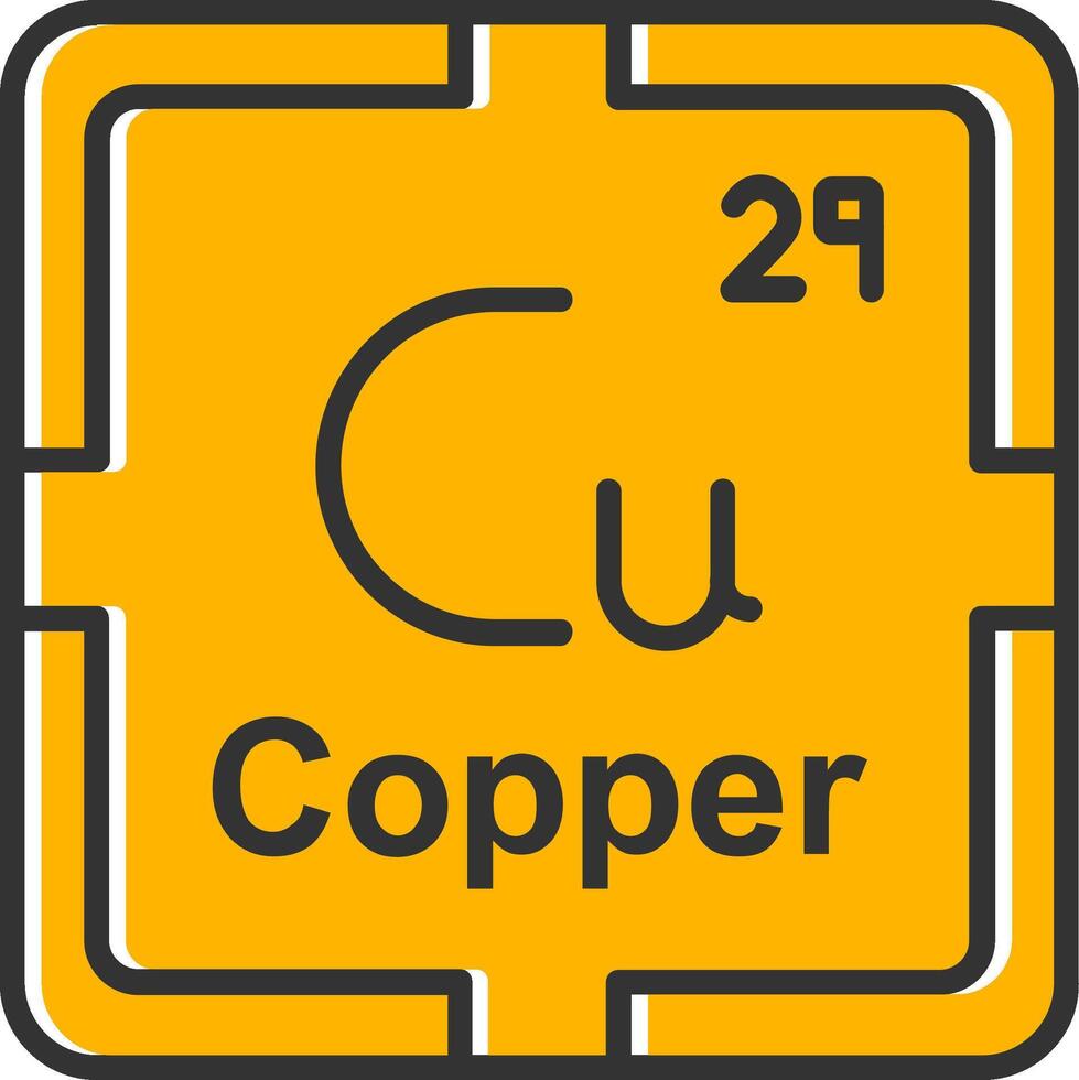Copper Line Filled Slip Icon vector