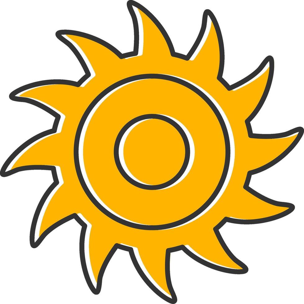 Circular Saw Line Filled Slip Icon vector