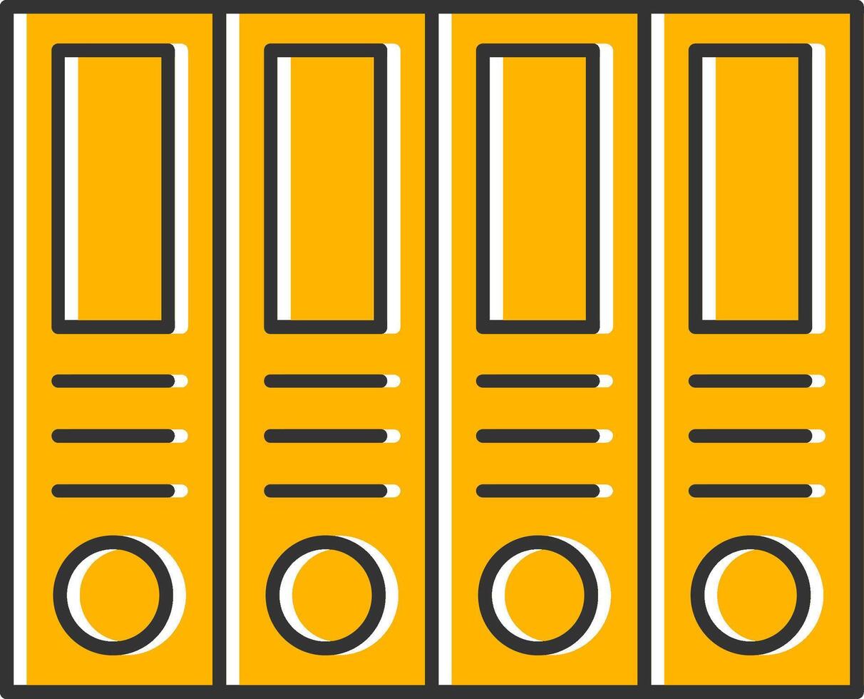 Archive Line Filled Slip Icon vector