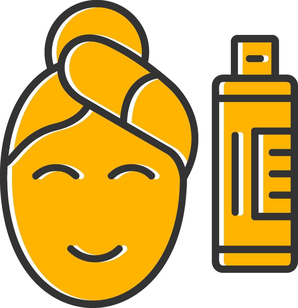 Skin Care Line Filled Slip Icon vector