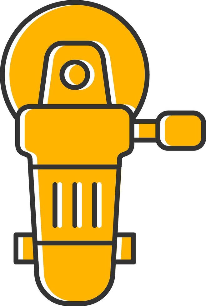 Angle Grinder Line Filled Slip Icon vector