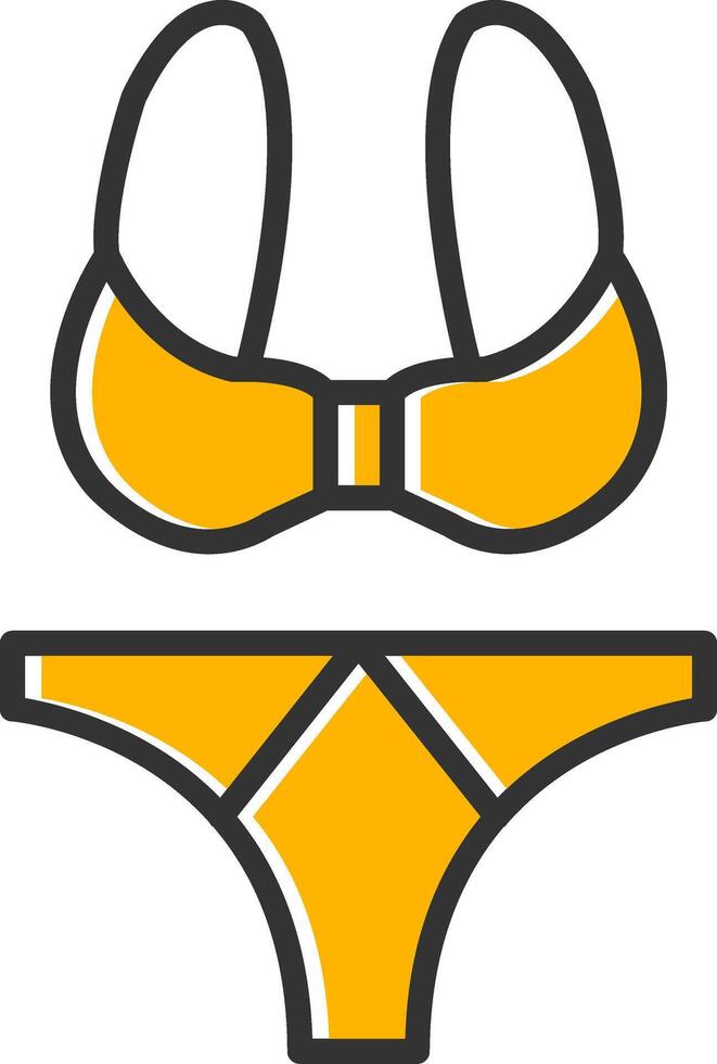 Swimsuit Line Filled Slip Icon vector