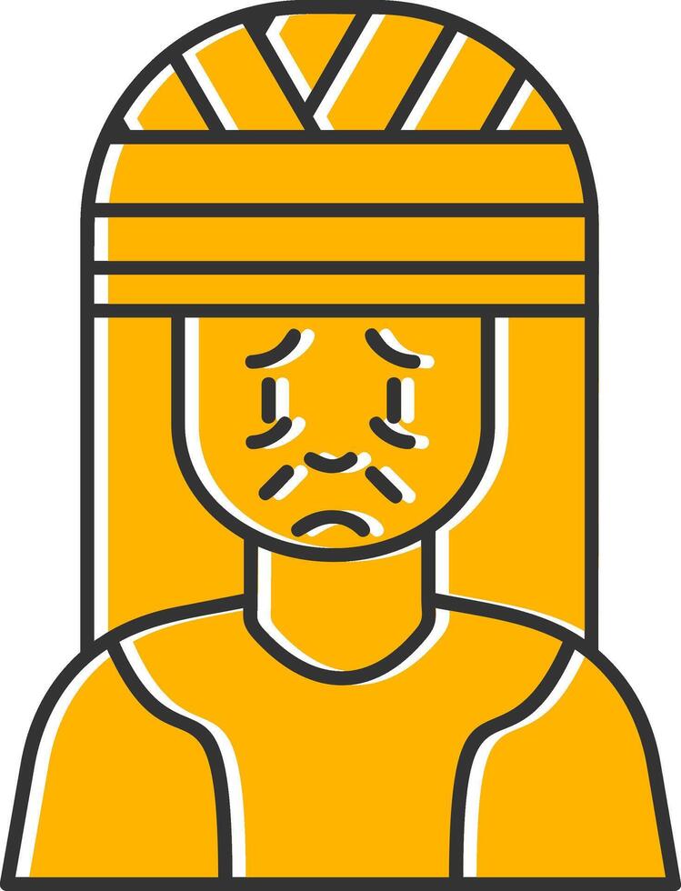 Head Injury Line Filled Slip Icon vector