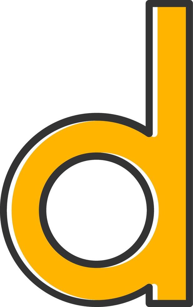 Small d Icon vector