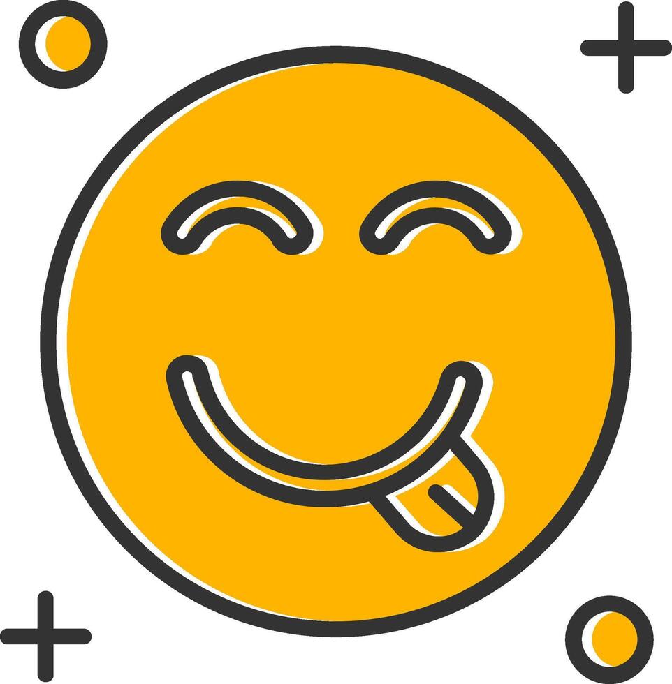 Tongue Line Filled Slip Icon vector