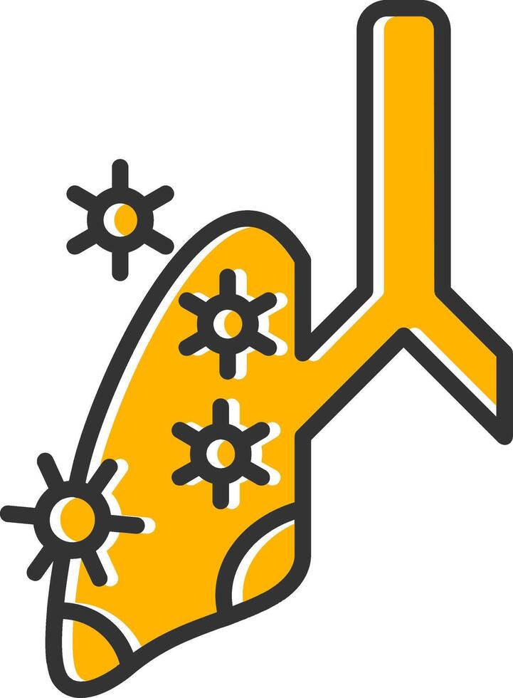 Tuberculosis Germs Line Filled Slip Icon vector