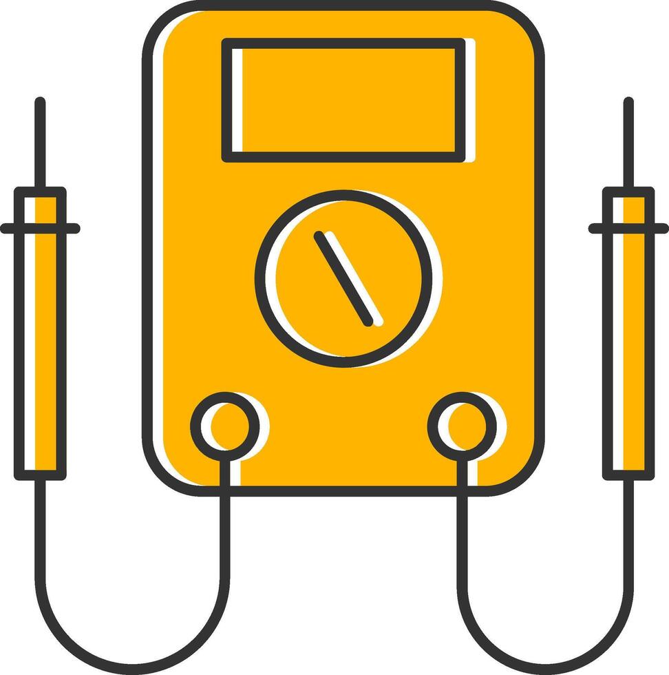 Multimeter Line Filled Slip Icon vector