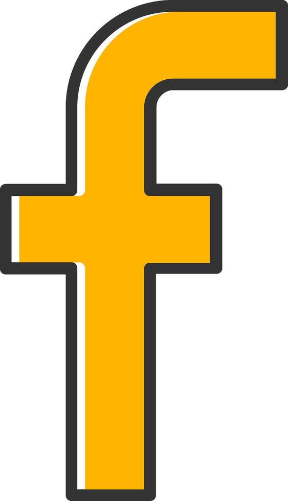 Small f Icon vector
