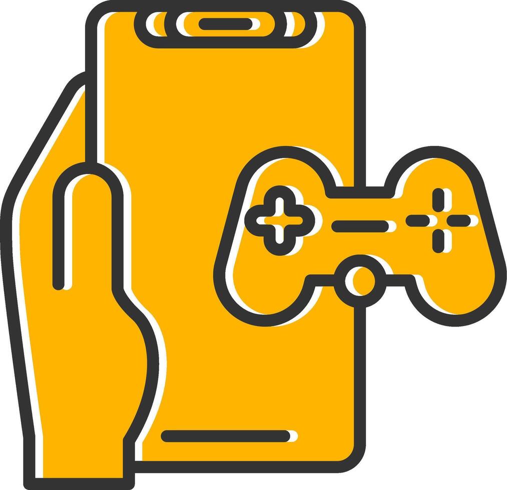 Gaming Line Filled Slip Icon vector
