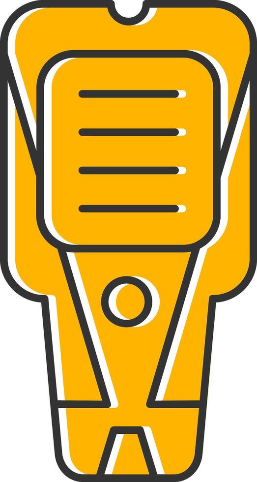 Stud Finder Line Filled Slip Icon vector
