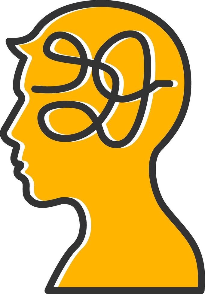 Confusion Line Filled Slip Icon vector