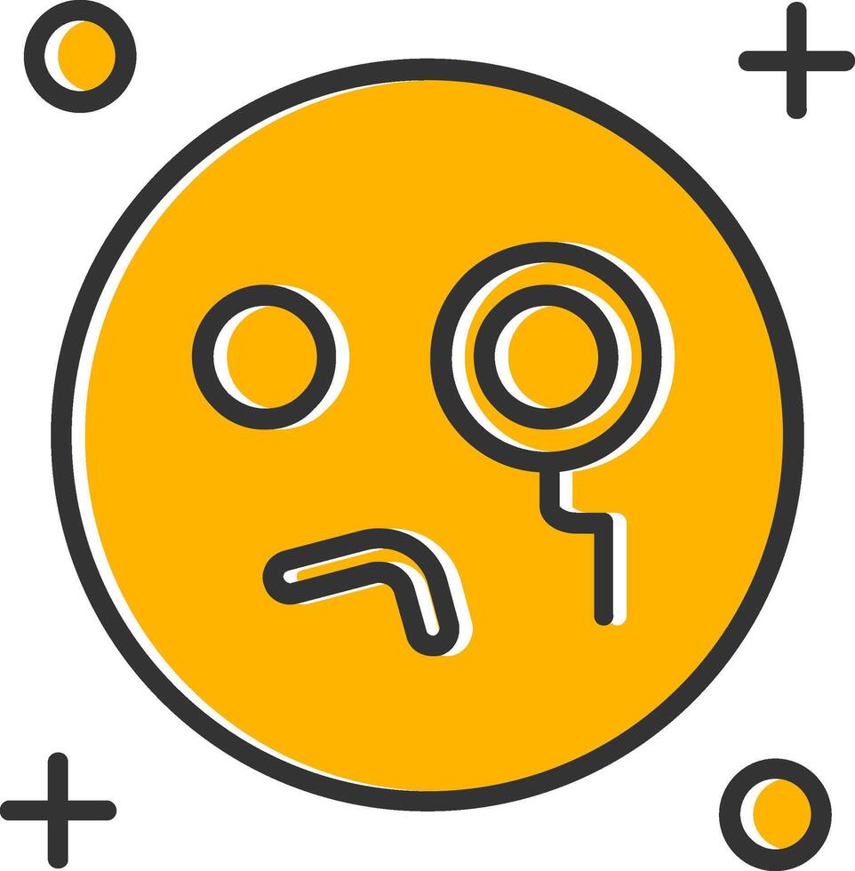 Monocle Line Filled Slip Icon vector
