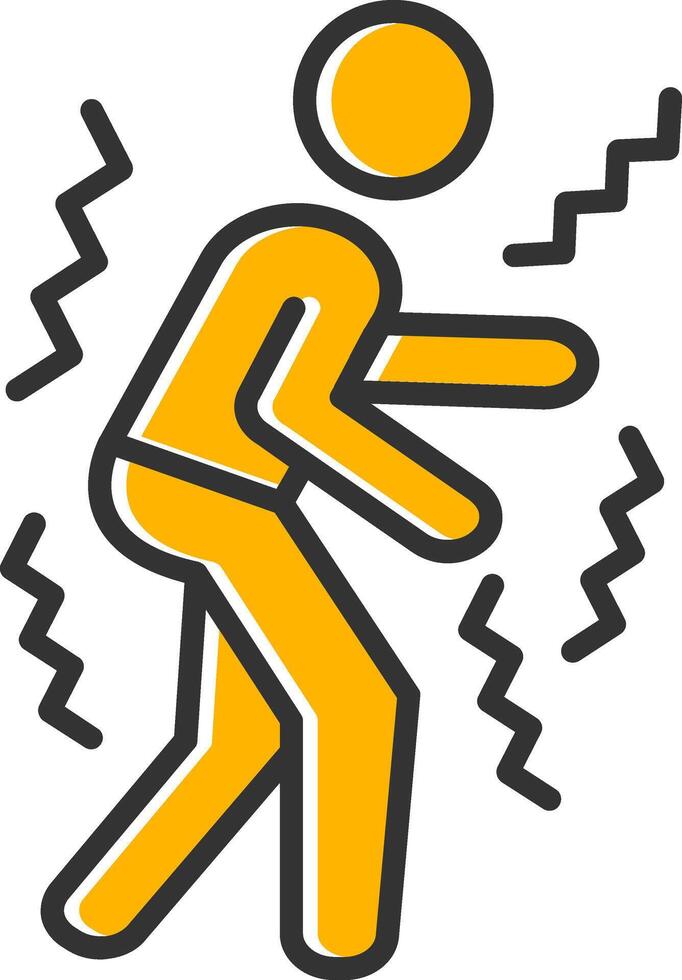 Parkinson Line Filled Slip Icon vector
