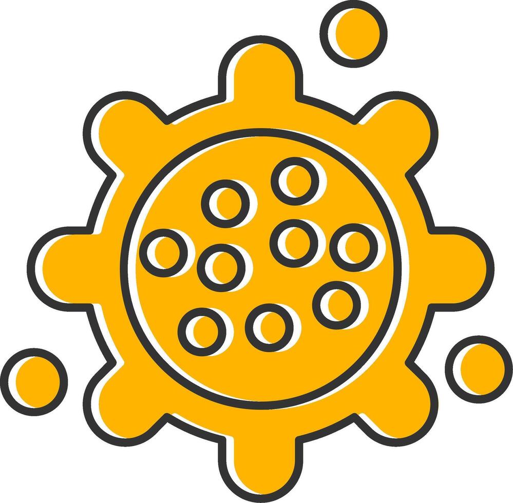 Pollen Line Filled Slip Icon vector
