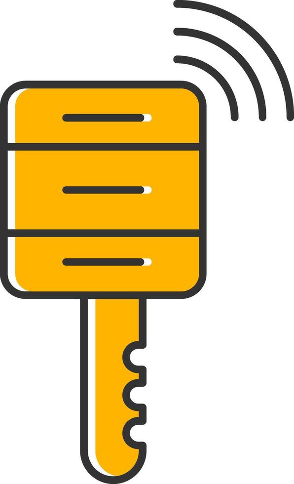 Smart Key Line Filled Slip Icon vector