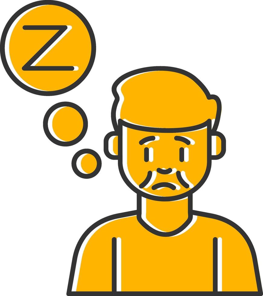 Insomnia Line Filled Slip Icon vector