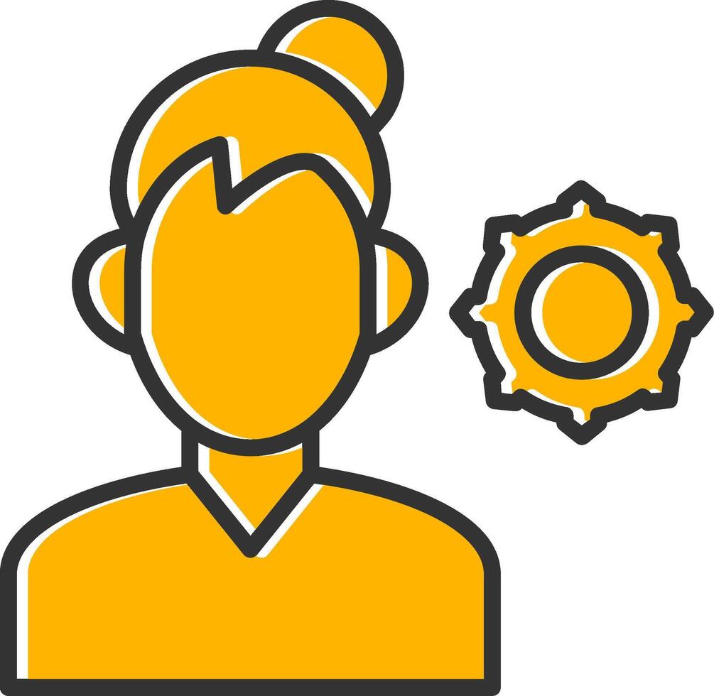 Support Line Filled Slip Icon vector