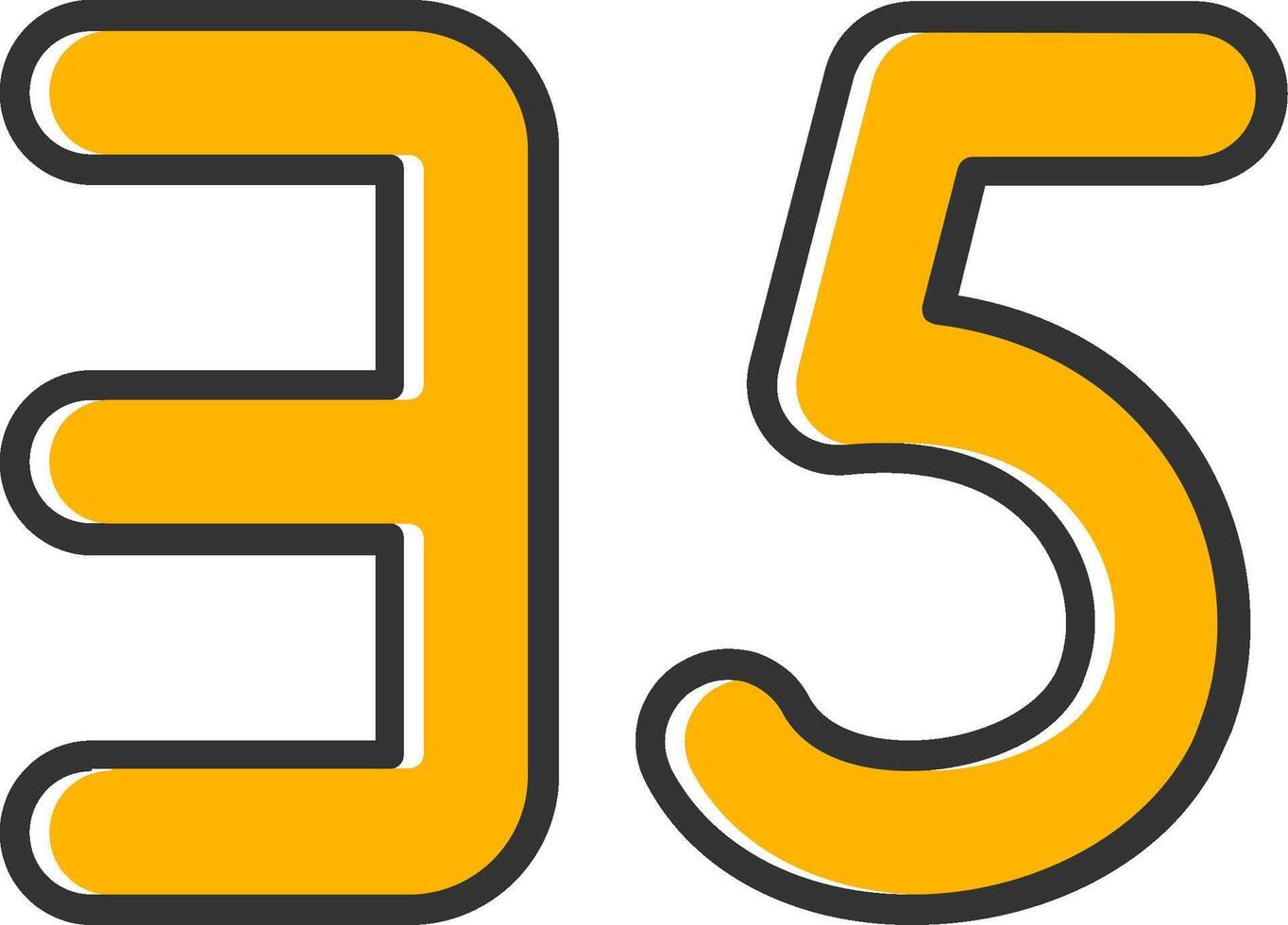 Thirty five Line Filled Slip Icon vector