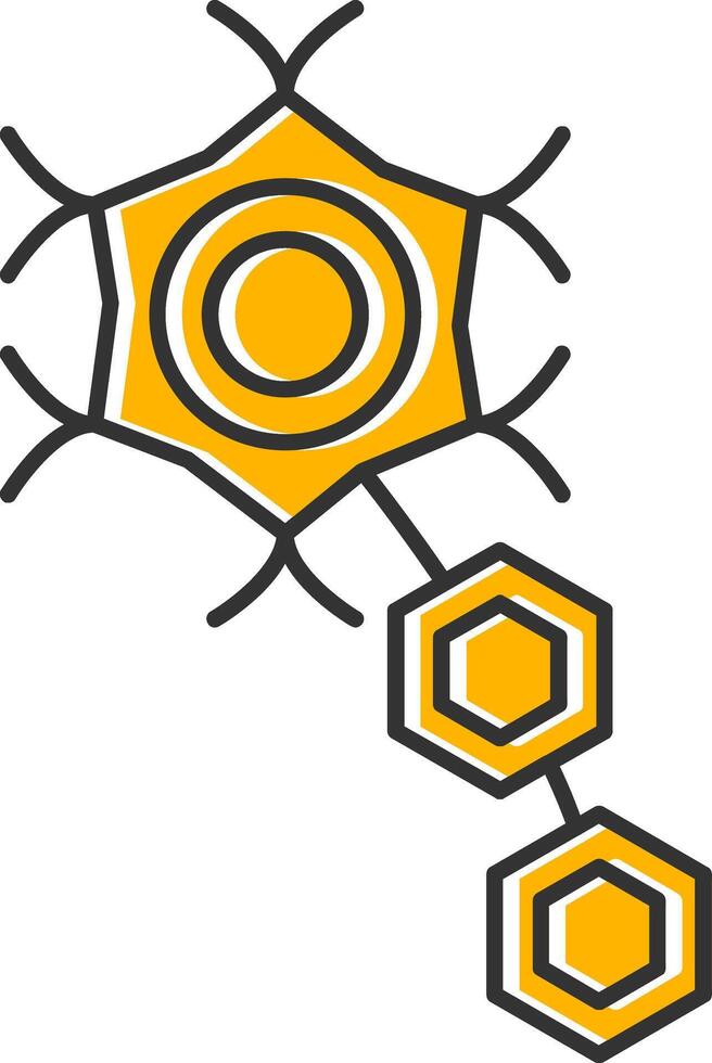 Neuron Line Filled Slip Icon vector