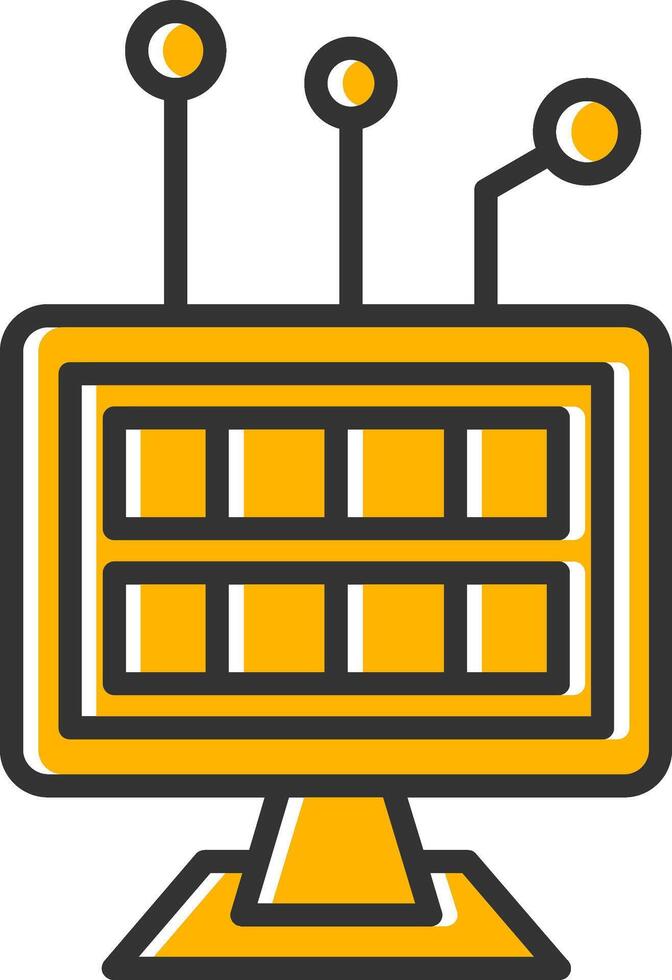 Digital Disruption Line Filled Slip Icon vector