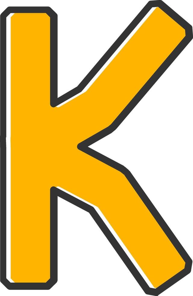 Small k Icon vector