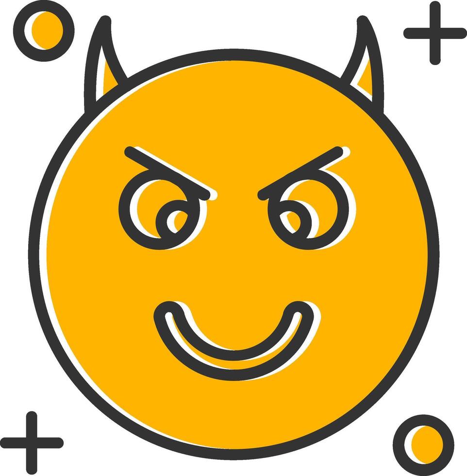 Demon Line Filled Slip Icon vector