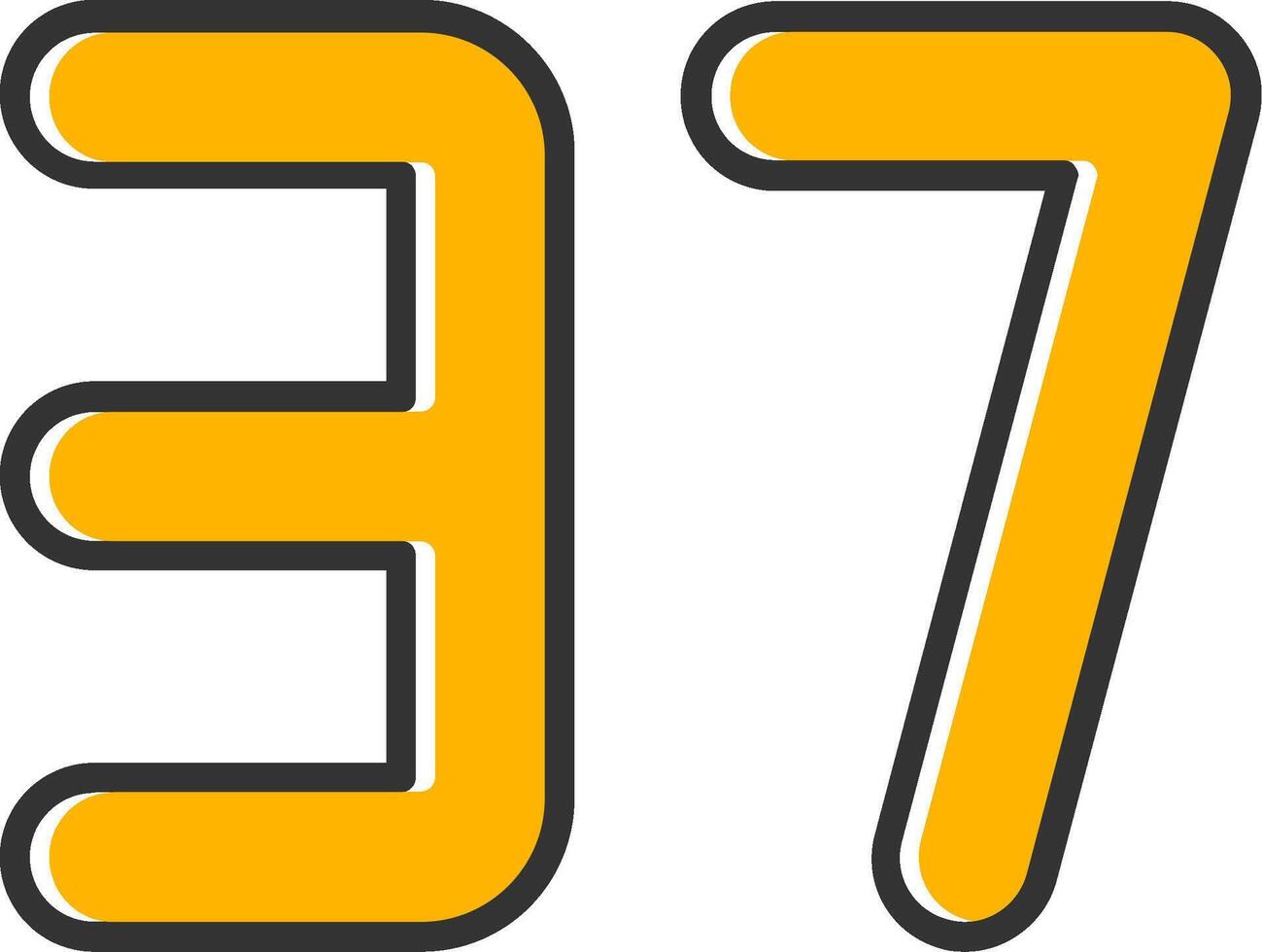 Thirty seven Line Filled Slip Icon vector