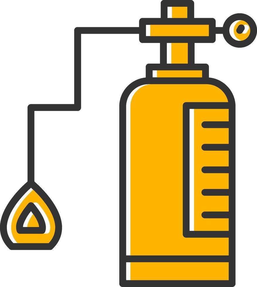 Oxygen Tank Line Filled Slip Icon vector