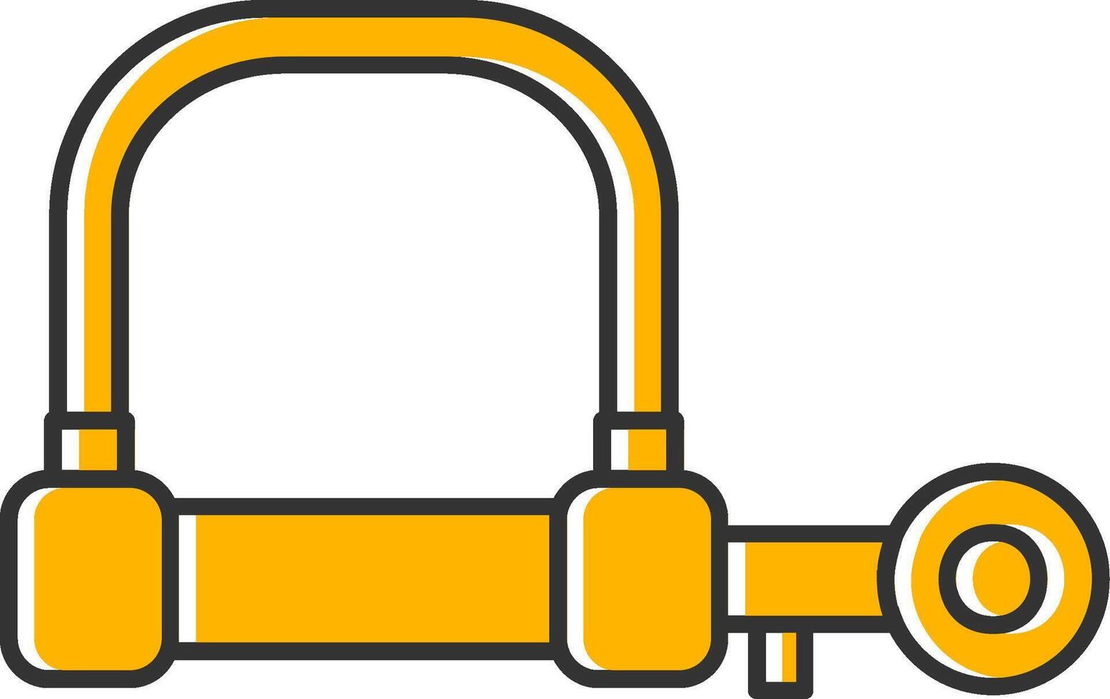 Wire Lock Line Filled Slip Icon vector