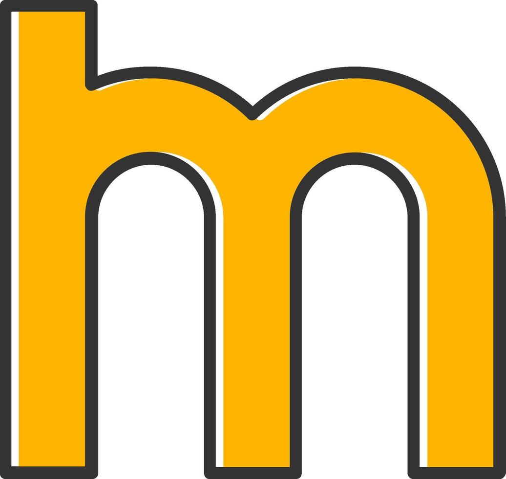 Small m Icon vector