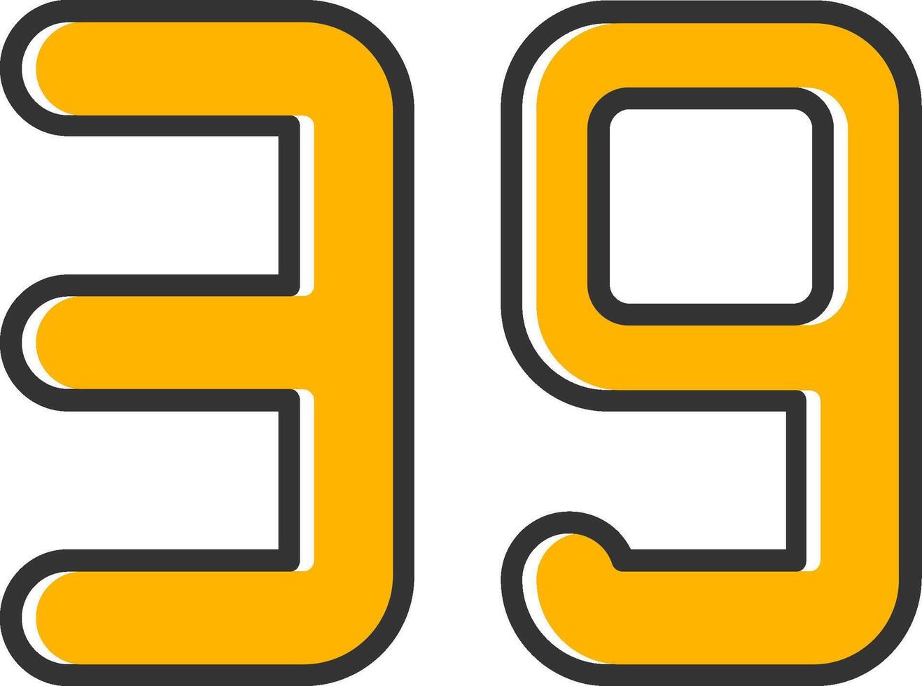 Thirty nine Line Filled Slip Icon vector