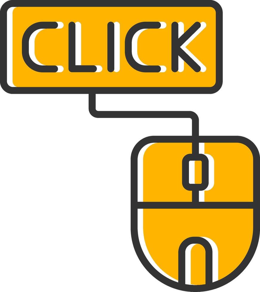 Click Line Filled Slip Icon vector