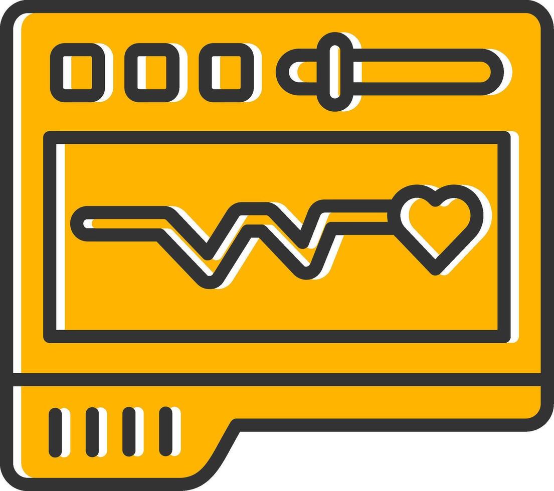 Pacemaker Line Filled Slip Icon vector