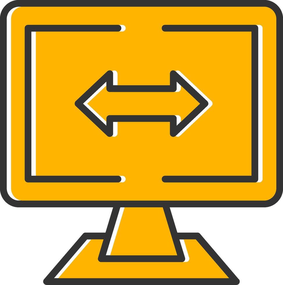 Gap Measurement Line Filled Slip Icon vector
