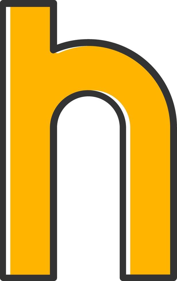 Small n Icon vector