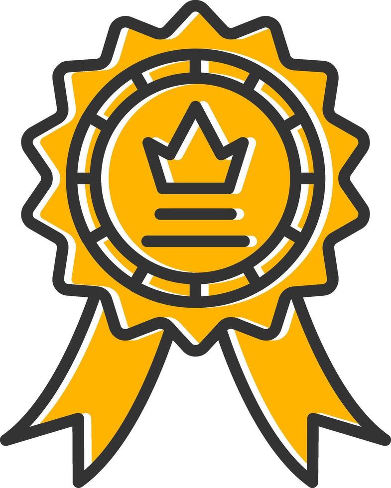 Achievement Line Filled Slip Icon vector