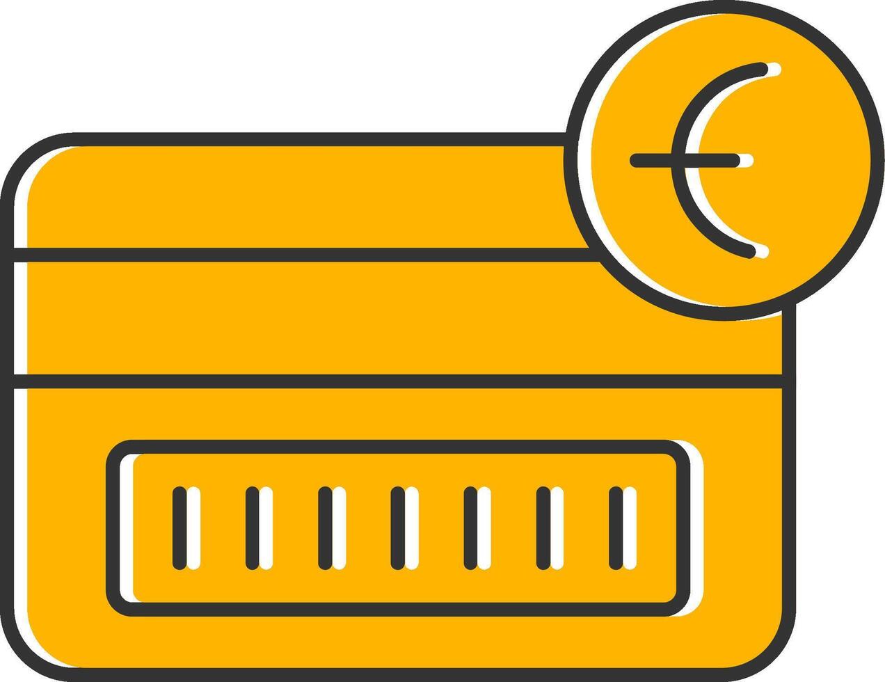 Tap To Pay Line Filled Slip Icon vector
