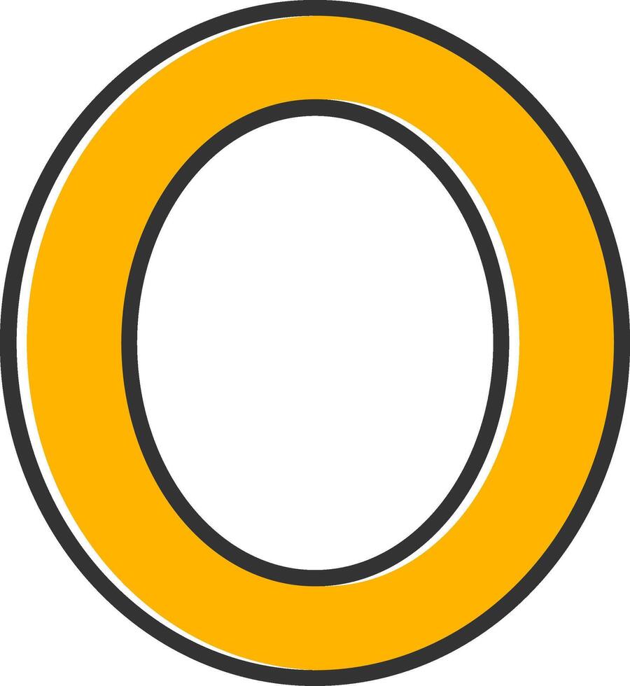 Small o Icon vector