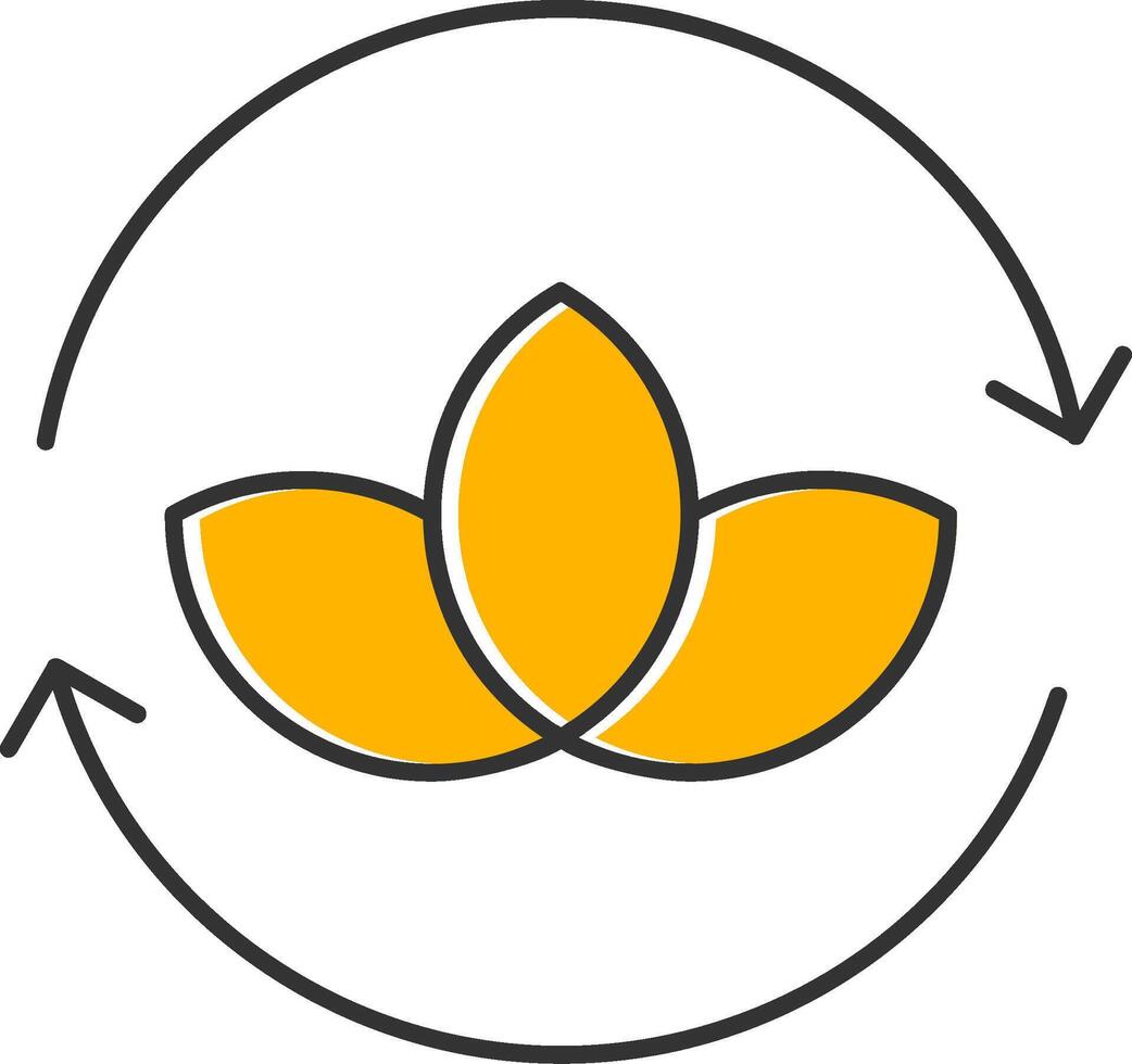Zero Waste Line Filled Slip Icon vector