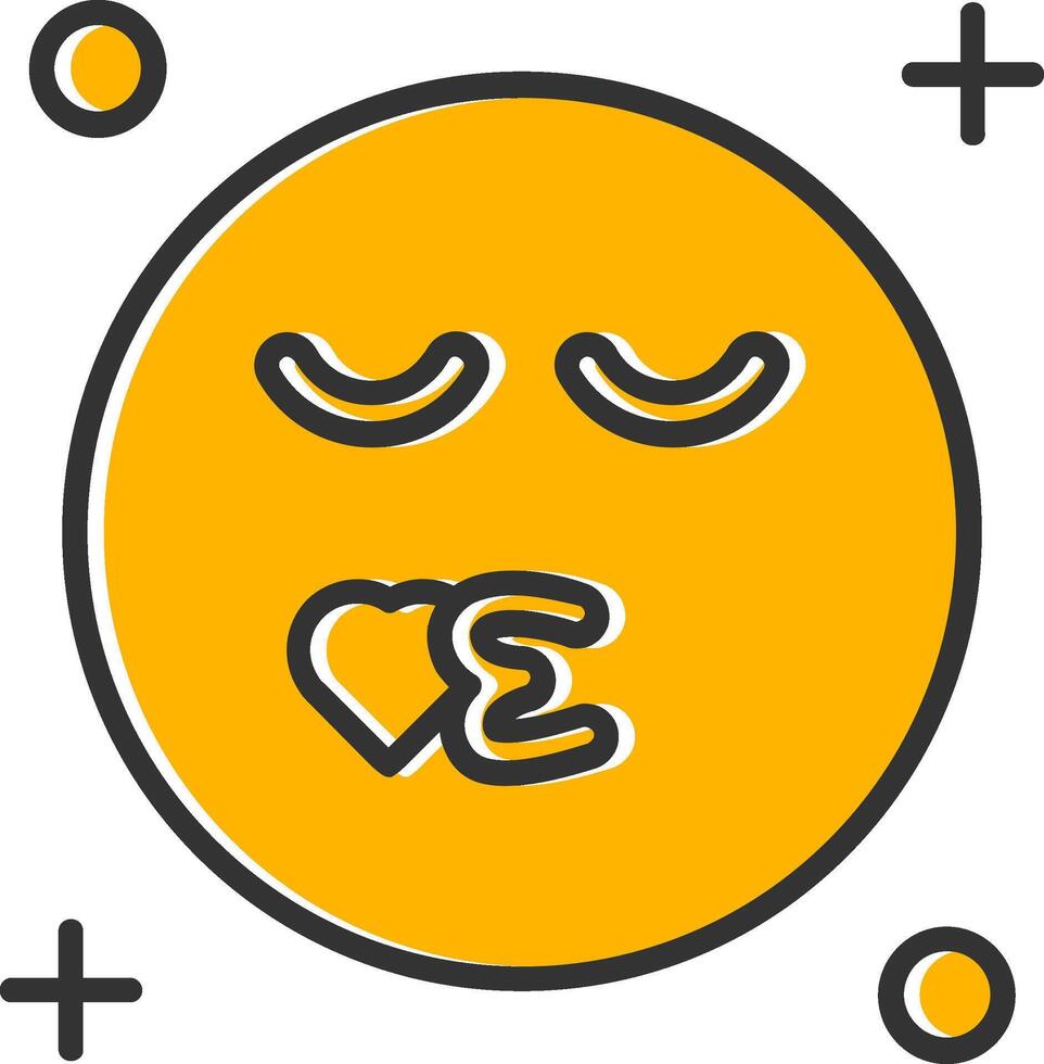 Kiss Line Filled Slip Icon vector