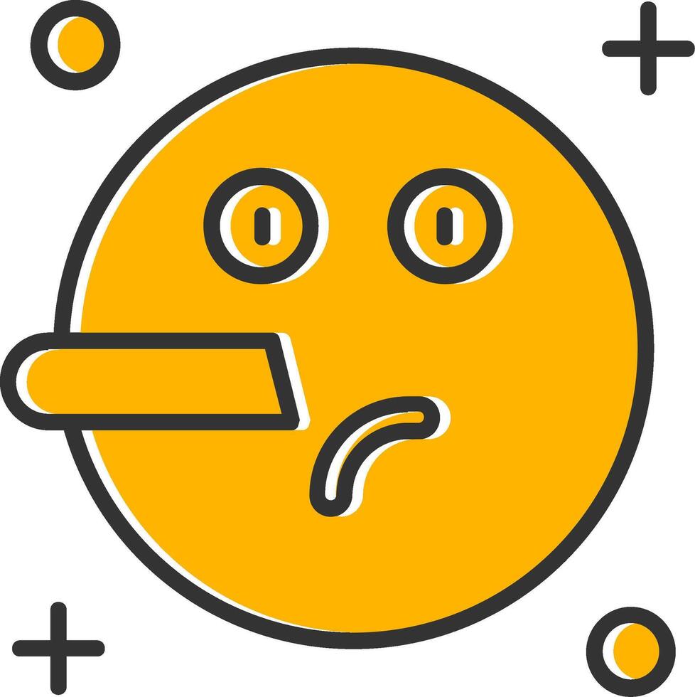 Liar Line Filled Slip Icon vector